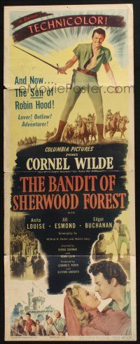 3w453 BANDIT OF SHERWOOD FOREST insert '45 Anita Louise, Jill Esmond & Cornel Wilde!