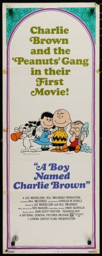 3w475 BOY NAMED CHARLIE BROWN insert '70 art of Snoopy & the Peanuts gang by Charles M. Schulz!