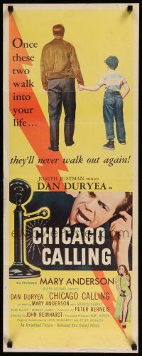 3w492 CHICAGO CALLING insert '51 $53 means life or death for Dan Duryea!
