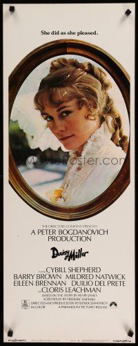 3w503 DAISY MILLER insert '74 Peter Bogdanovich directed, Cybill Shepherd portrait!
