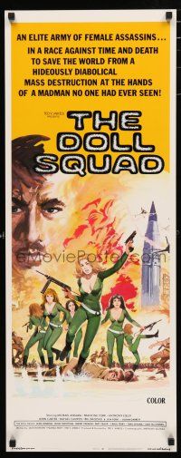 3w512 DOLL SQUAD insert '73 Ted V. Mikels directed, lady assassins w/orders to Seduce and Destroy!