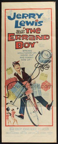 3w523 ERRAND BOY insert '62 screwball Jerry Lewis fractures Hollywood w/a million howls!