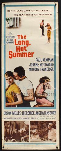 3w619 LONG, HOT SUMMER insert '58 Paul Newman, Joanne Woodward, Faulkner, directed by Martin Ritt!