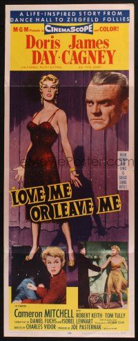 3w623 LOVE ME OR LEAVE ME insert '55 full-length sexy Doris Day as famed Ruth Etting, James Cagney