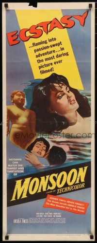 3w653 MONSOON insert '52 beautiful naked Ursula Thiess in the most daring picture ever filmed!