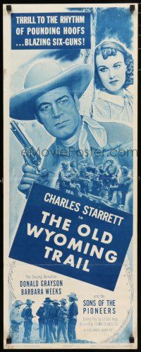 3w675 OLD WYOMING TRAIL insert R53 Charles Starrett, early Roy Rogers!