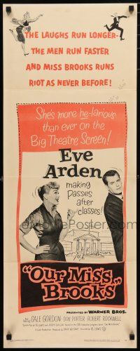 3w681 OUR MISS BROOKS insert '56 school teacher Eve Arden is making passes after classes!