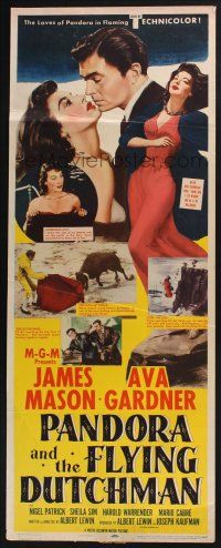 3w683 PANDORA & THE FLYING DUTCHMAN insert '51 great images of James Mason & sexy Ava Gardner!