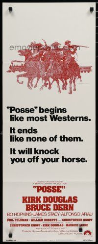 3w697 POSSE insert '75 Kirk Douglas, it begins like most westerns but ends like none of them