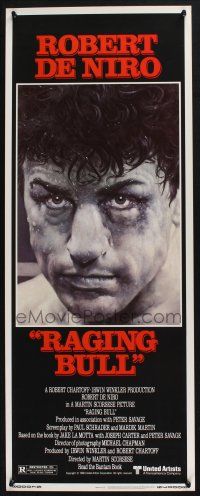 3w711 RAGING BULL insert '80 classic Hagio boxing art of Robert De Niro, Martin Scorsese