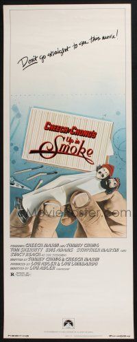 3w828 UP IN SMOKE insert '78 Cheech & Chong marijuana drug classic, great art!