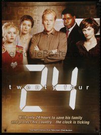 3x516 24 tv poster '00s Kiefer Sutherland, Haysbert, full-length cast portrait!