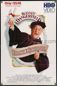 3x707 BACK TO SCHOOL 27x41 video poster '86 Rodney Dangerfield goes to college with his son!