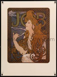 3x569 ALPHONSE MUCHA 25x34 commercial poster '60s cool art for Job Cigarette Papers!
