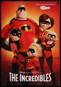 3x617 INCREDIBLES 28x39 commercial poster '04 Disney/Pixar animated sci-fi superhero family!