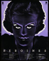 3x455 HEROINES 19x24 film festival poster '79 wonderful different purple art of Jean Harlow!