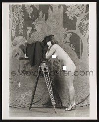 3x112 ALFRED CHENEY JOHNSTON 16x20 still '60s great image of nude lady with old fashioned camera!