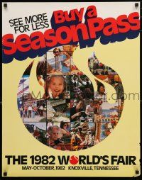 3x211 1982 WORLD'S FAIR 22x28 special '81 Knoxville, Tennessee, buy a season pass!