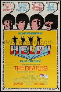 3x838 HELP REPRO 1sh '80s great image of The Beatles, John, Paul, George & Ringo!