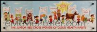 3x067 JUNIOR RED CROSS PARADE OF GOOD HEALTH HABITS 11x34 Canadian special '60s art of children!