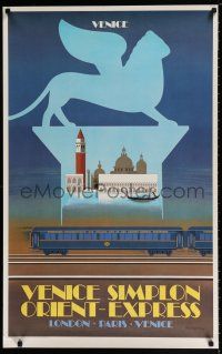 3x042 VENICE SIMPLON ORIENT EXPRESS Venice style 25x39 travel poster '81 Pierre Fix-Masseau!