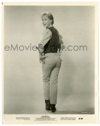 3y096 BARBARA EDEN 8x10 still '60 full-length rear view in cowgirl clothes from Flaming Star!