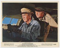 3y013 FLIGHT OF THE PHOENIX color 8x10 still '66 James Stewart & Richard Attenborough in cockpit!