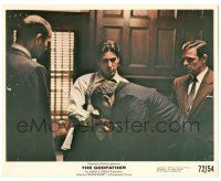 3y015 GODFATHER 8x10 mini LC '72 Castellano kisses the hand of Al Pacino, the new Godfather!