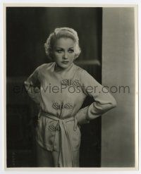 3y048 ADMIRALS ALL deluxe 8x9.75 still '35 portrait of Wynne Gibson in cool Chinese garment!