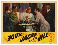 3z507 4 JACKS & A JILL LC '41 Ray Bolger is fascinated by ironing Anne Shirley!
