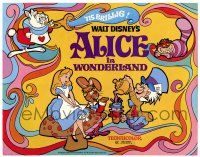 3z183 ALICE IN WONDERLAND TC R74 Walt Disney Lewis Carroll classic, cool psychedelic art!