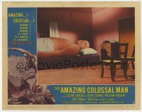 3z059 AMAZING COLOSSAL MAN LC #2 '57 Glenn Langan is trying to get sleep in way-too-small bed!