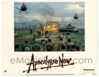3z525 APOCALYPSE NOW LC #4 '79 cool image of soldiers with tank & helicopters, Francis Ford Coppola