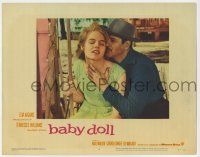 3z535 BABY DOLL LC #4 '57 Eli Wallach about to kiss sexy Carroll Baker's cheek!