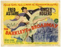 3z201 BARKLEYS OF BROADWAY TC '49 best art of Fred Astaire & Ginger Rogers dancing in New York!