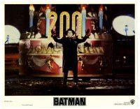 3z538 BATMAN LC '89 Jack Nicholson as the Joker by giant birthday cake, directed by Tim Burton!