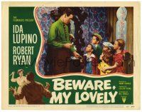 3z543 BEWARE MY LOVELY LC #1 '52 Robert Ryan offers something to five scared little kids!