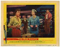 3z547 BIG KNIFE LC #2 '55 Robert Aldrich, movie star Jack Palance, Ida Lupino!