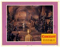 3z566 CAMELOT LC #7 '68 Franco Nero as Lancelot on white horse inside palace with lots of men!