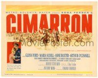 3z234 CIMARRON TC '60 directed by Anthony Mann, Glenn Ford, Maria Schell, cool art!
