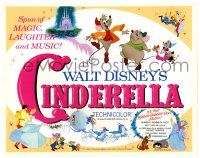3z237 CINDERELLA TC R73 Walt Disney classic romantic musical fantasy cartoon, great montage!