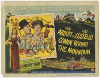 3z239 COMIN' ROUND THE MOUNTAIN TC '51 Bud Abbott & Lou Costello, wacky hillbilly art!