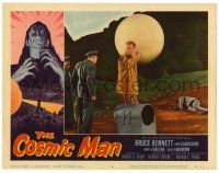 3z074 COSMIC MAN LC #2 '59 Bruce Bennett between cop & dead guy + eerie levitating sphere!