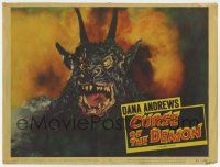 3z080 NIGHT OF THE DEMON LC #5 '57 Jacques Tourneur, best image of the wackiest monster from Hell!