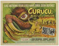 3z034 CURUCU, BEAST OF THE AMAZON TC '56 monster art by Reynold Brown, like you've never seen!