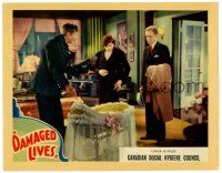 3z606 DAMAGED LIVES LC '37 Edgar Ulmer VD classic, policeman points to cradle by worried couple!