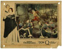 3z619 DON Q SON OF ZORRO LC '25 great wacky image of Douglas Fairbanks fending off four soldiers!