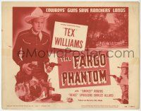 3z263 FARGO PHANTOM TC '50 great image of western cowboy Tex Williams with two revolvers!
