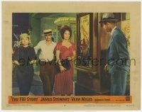 3z634 FBI STORY LC #8 '59 James Stewart w/Jean Willes as Lady in Red by real Gable movie poster!
