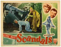 3z651 GEORGE WHITE'S SCANDALS LC '45 c/u of Jack Haley & Joan Davis in wacky costumes by cannon!